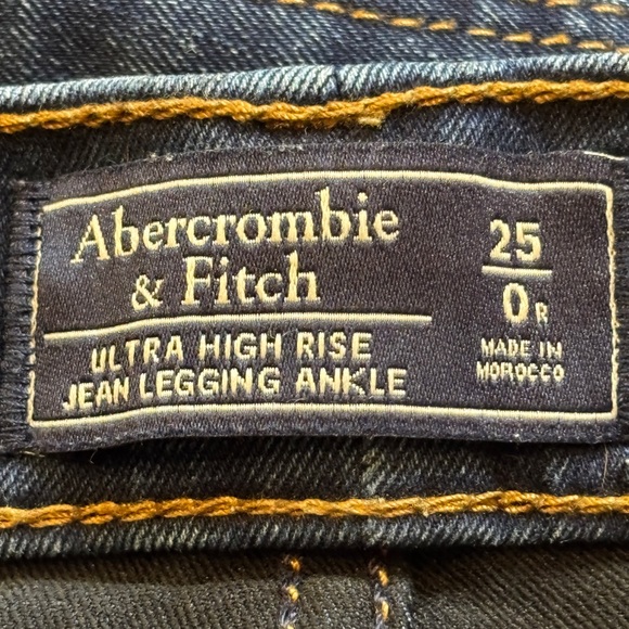 Abercrombie Ultra High Rise Jean Legging Ankle Denim Skinny Jeans Sz 25 R - Picture 6 of 12